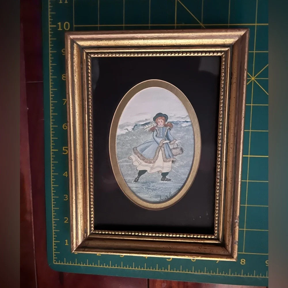 Artwork of Sarah Evans-Vintage Female Ice Skater - Picture 5 of 8